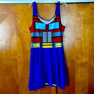 Optimus Prime themed Halloween plus sized skater dress size 2xl